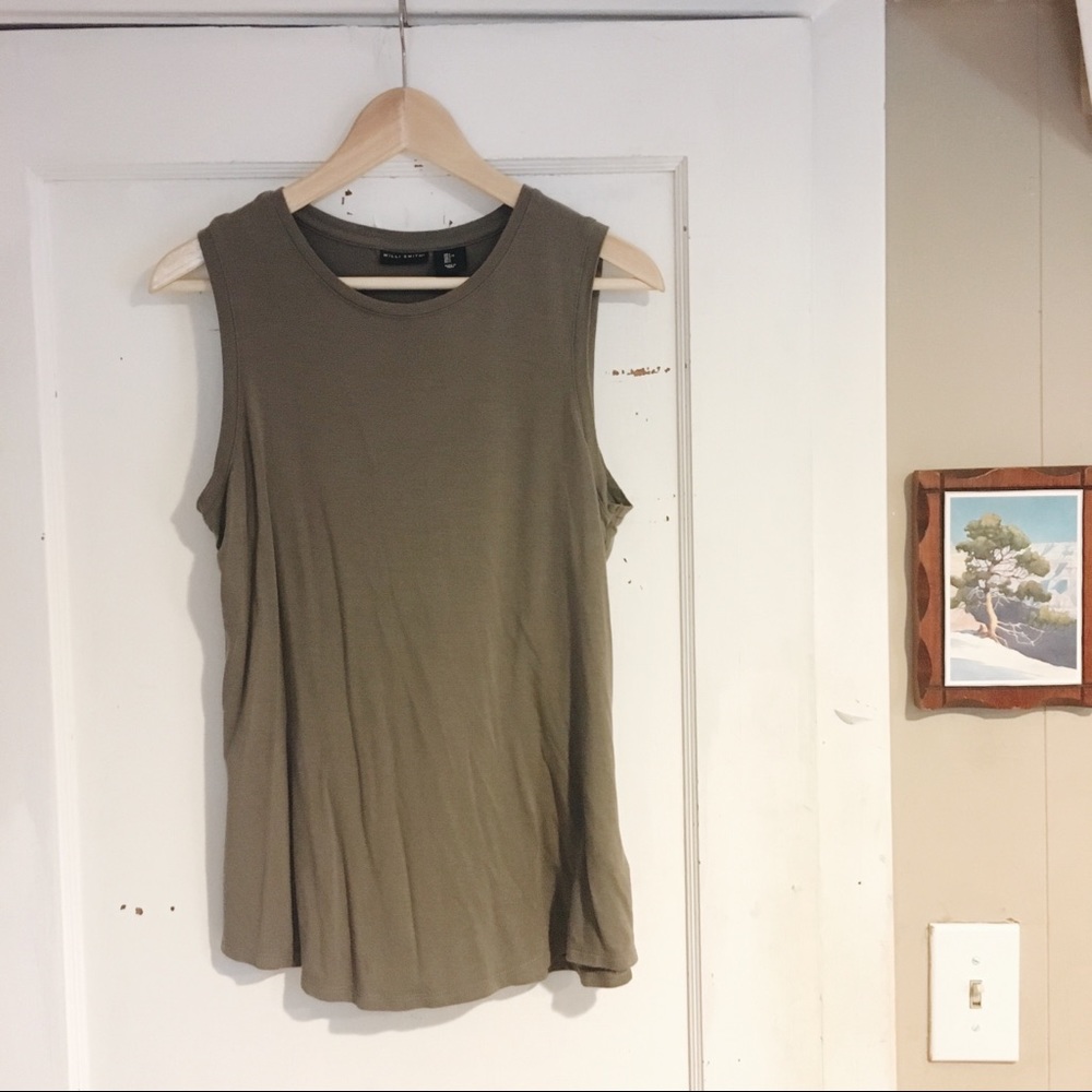 Willie Smith Grey/Green Tank—L (or M)